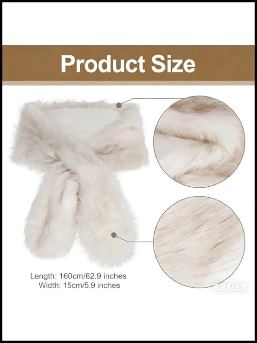 Faux Fur Shawl Wrap Stole Scarf for Women Evening Wedding